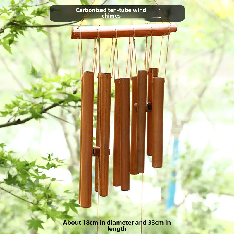 Creative Features Bamboo Wind Bell Hanging Ornaments Bamboo Bell Decoration Feng Shui Gift Bamboo Tube Wind Bell