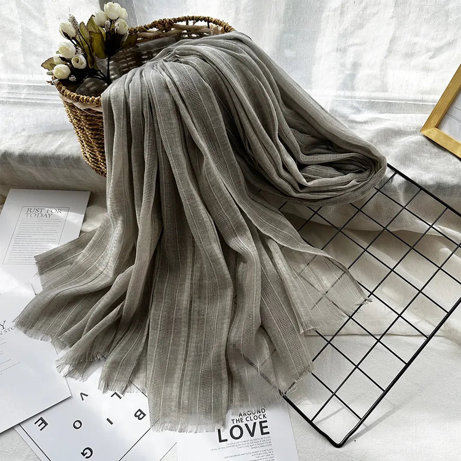 women's elegant gradient color cotton scarves & gloves