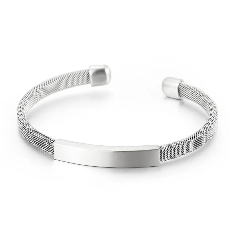 Hip-Hop Modern Style Geometric Titanium Steel Plating 18K Gold Plated Men'S Cuff Bracelets