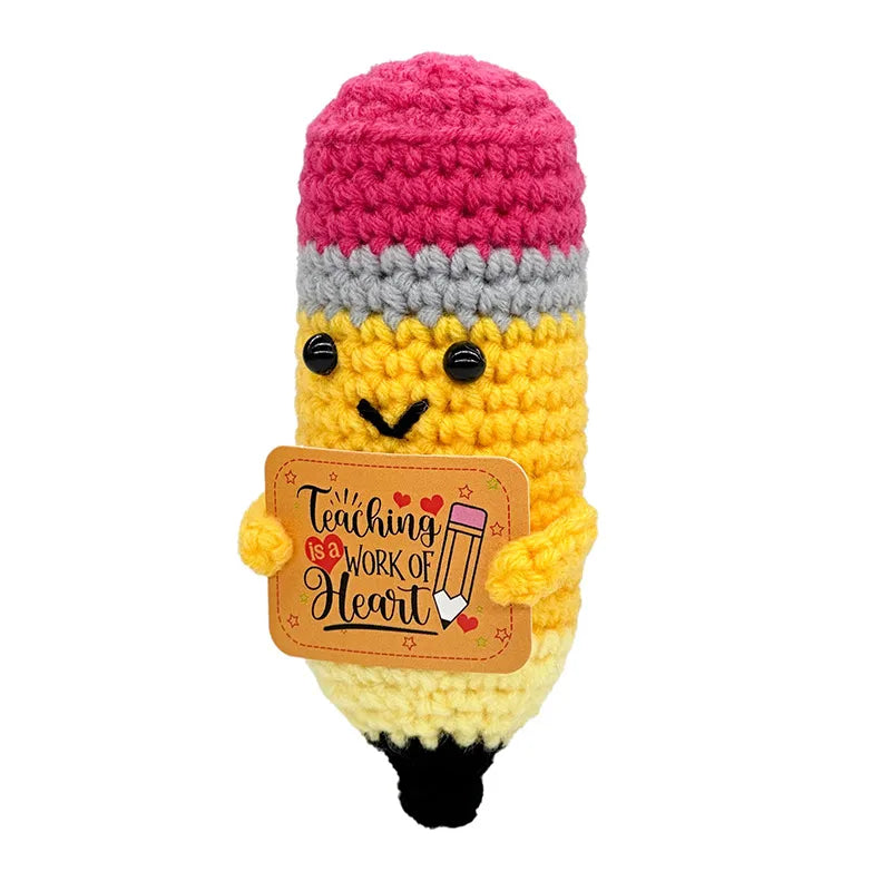 Handmade Cartoon Positive Energy Pencil Weaving Desktop Ornaments Dolls Popular With Students Ideal Gift