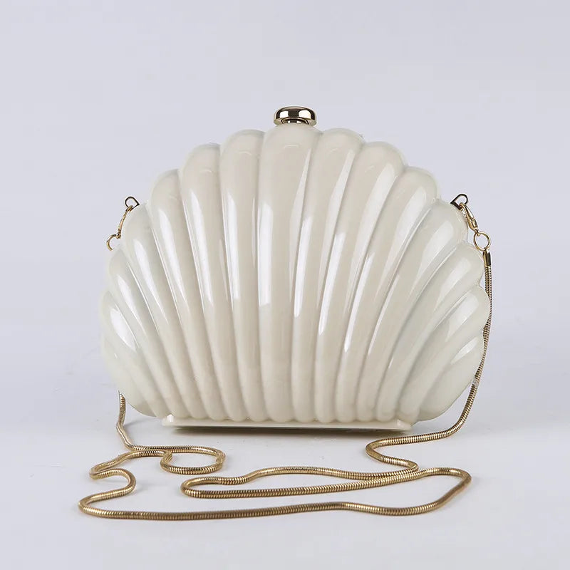 abs solid color shell evening bags
