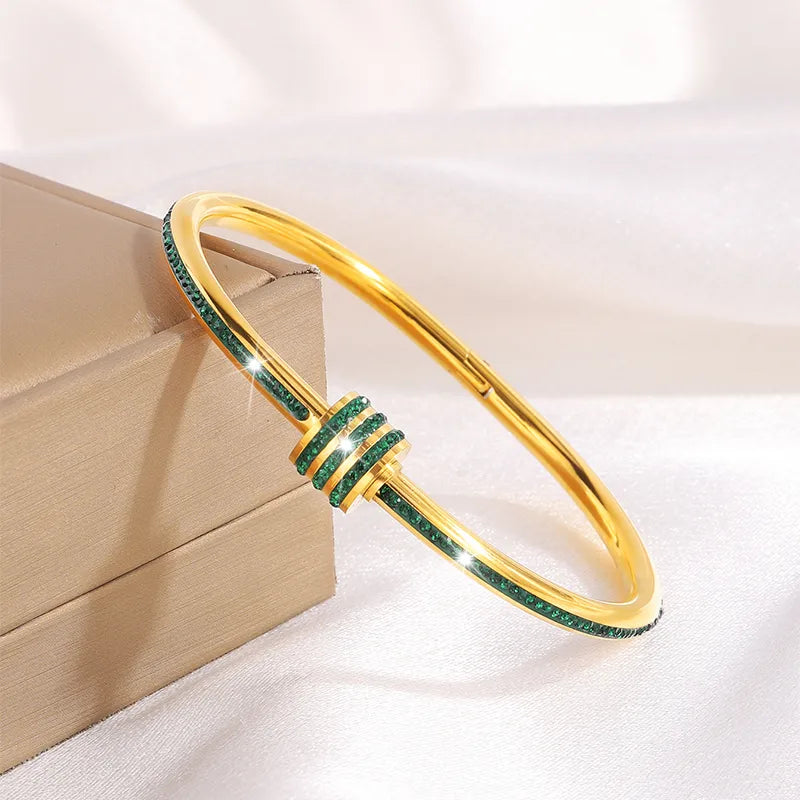 Casual Simple Style Classic Style Heart Shape 304 Stainless Steel Bangle In Bulk
