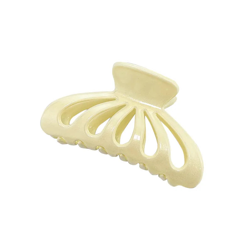 Thick Acrylic Hair Clips Cute Sweet Dopaamine Crown Grab Clips Shark Fin Sensation Solid Color Hair Clips For Women