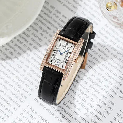 Simple Style Solid Color Buckle Quartz Watch Women's Watches