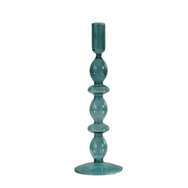 Artistic Geometric Glass candlestick Artificial Decorations