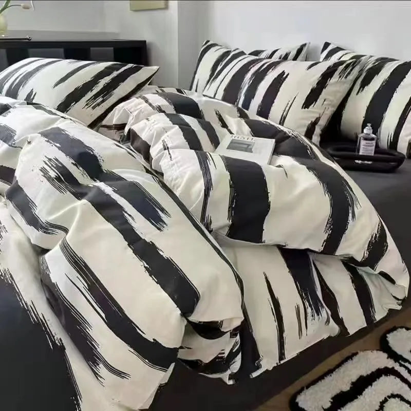 Factory direct supply bedding four-piece bed sheet quilt cover three-piece dormitory single quilt cover single quilt cover simple style