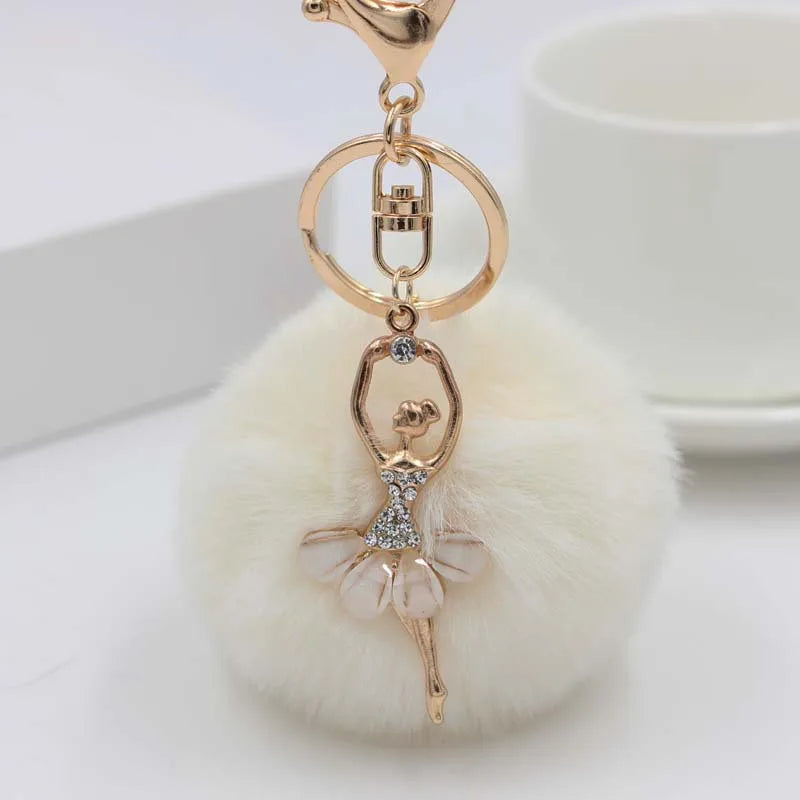 Basic Classic Style Human Plush Women's Bag Pendant Keychain