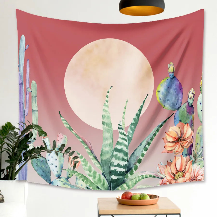 moon phase flowers printing bedroom decoration wall cloth wholesale nihaodropshipping