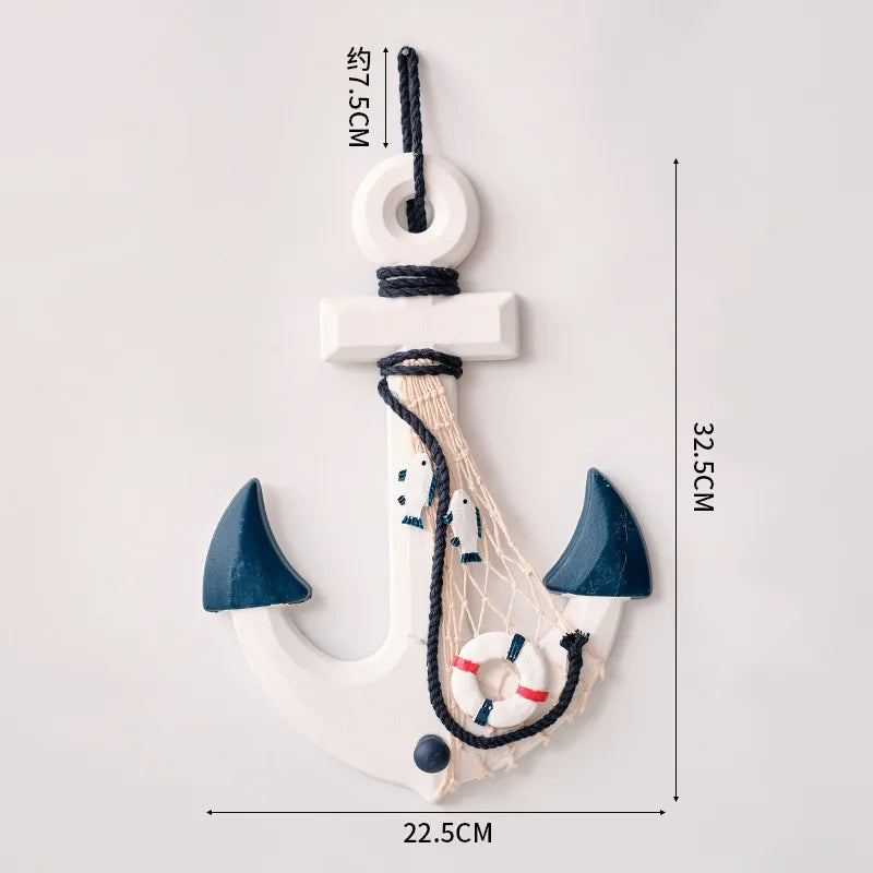 Marine Style Grid Anchor Density plate Resin Iron pendant Wall Art