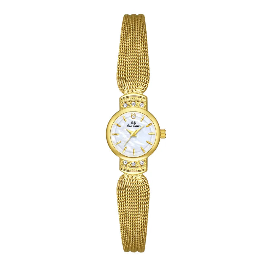Retro Classic Style Solid Color Single Folding Buckle Quartz Watch
