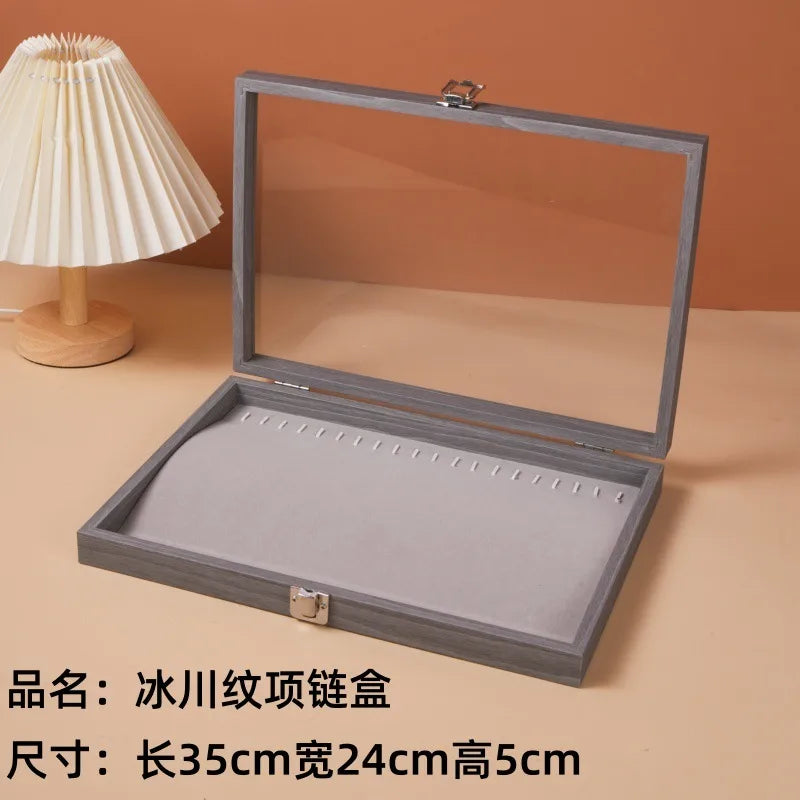 Large Capacity Dustproof Necklace Storage Box Snake Bone Chain Jewelry Display Case Hand Bracelet Earring Organizer Box