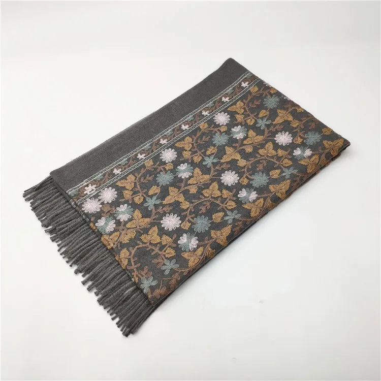Women's Retro Ethnic Style Printing Imitation cashmere Scarf