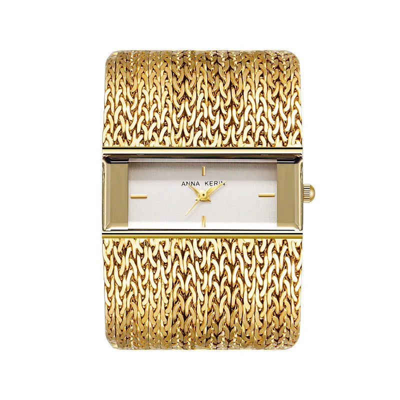 Retro Classic Style Solid Color Jewelry Buckle Quartz Watch