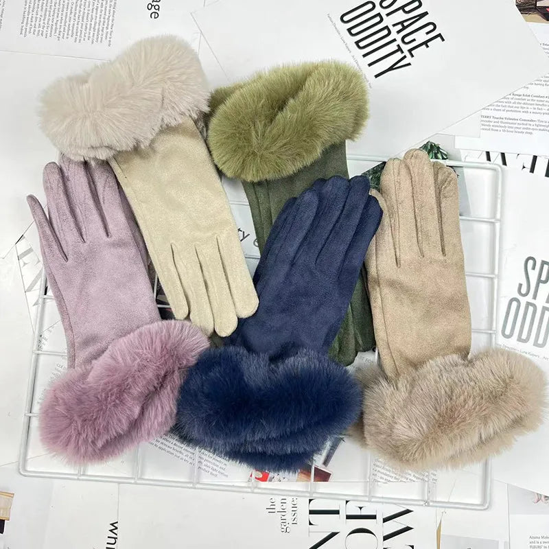 women's elegant sweet solid color gloves 1 pair