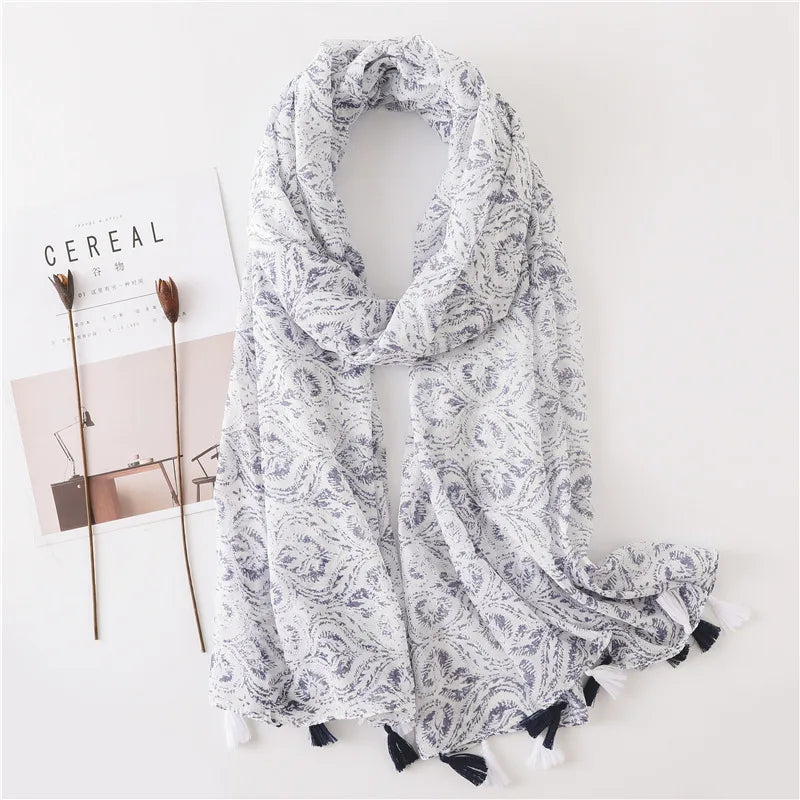 new scarf retro stitching bohemian cashew print silk scarf sunscreen yiwu wholesales