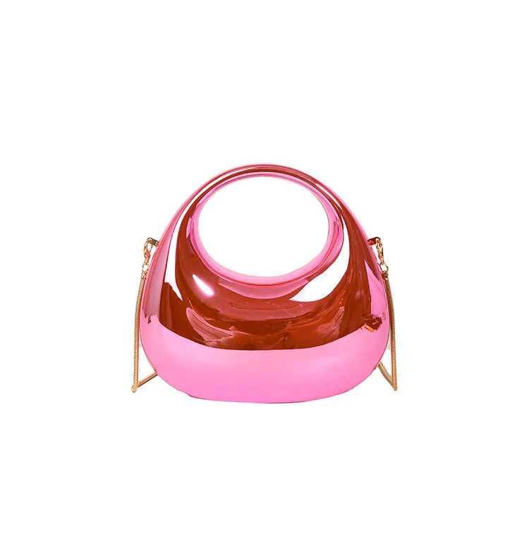 Women's Arylic Gradient Color Solid Color Streetwear Dumpling Shape Magnetic Buckle Evening Bag