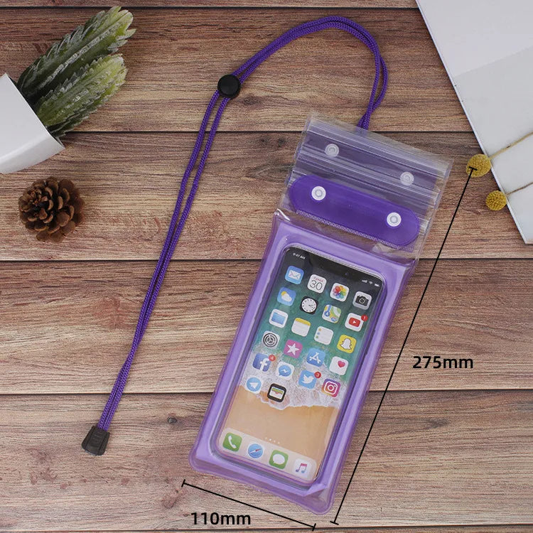 Casual Solid Color Tpu Waterproof Bag Swimming Accessories