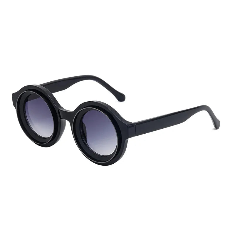 Streetwear Geometric Pc Round Frame Full Frame Women's Sunglasses