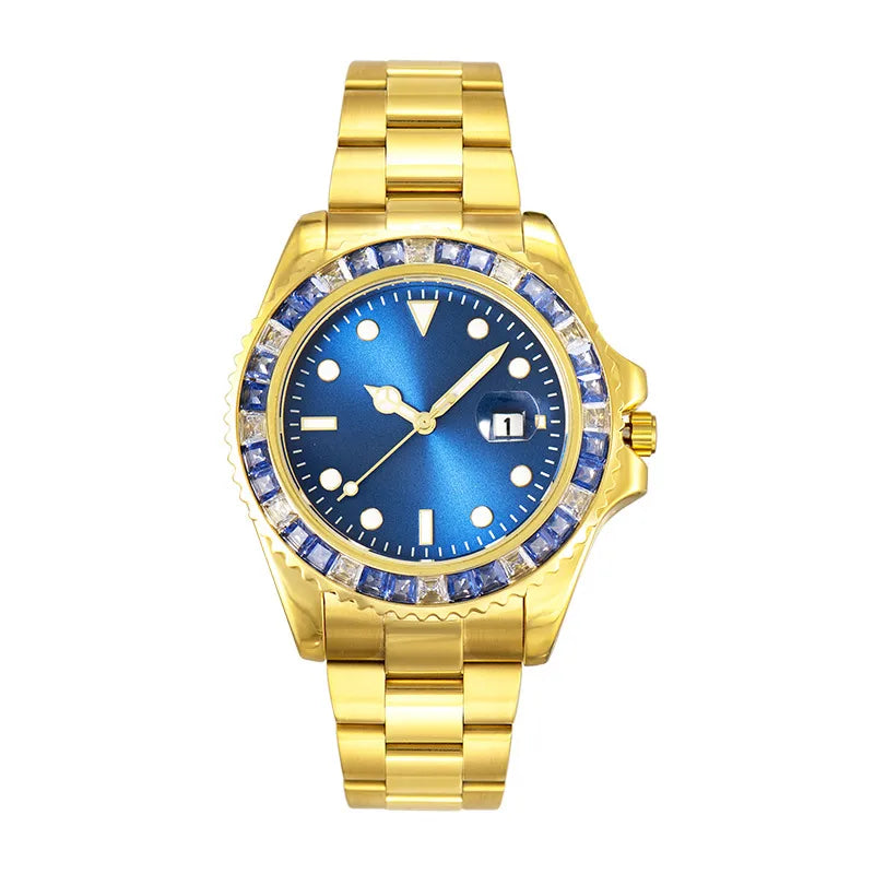 Business Solid Color Folding Buckle Quartz Watch Men's Watches