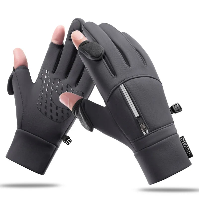 Cycling gloves winter Q9063 Waterproof warm velvet touch screen windproof motorcycle fitness outdoor sports gloves