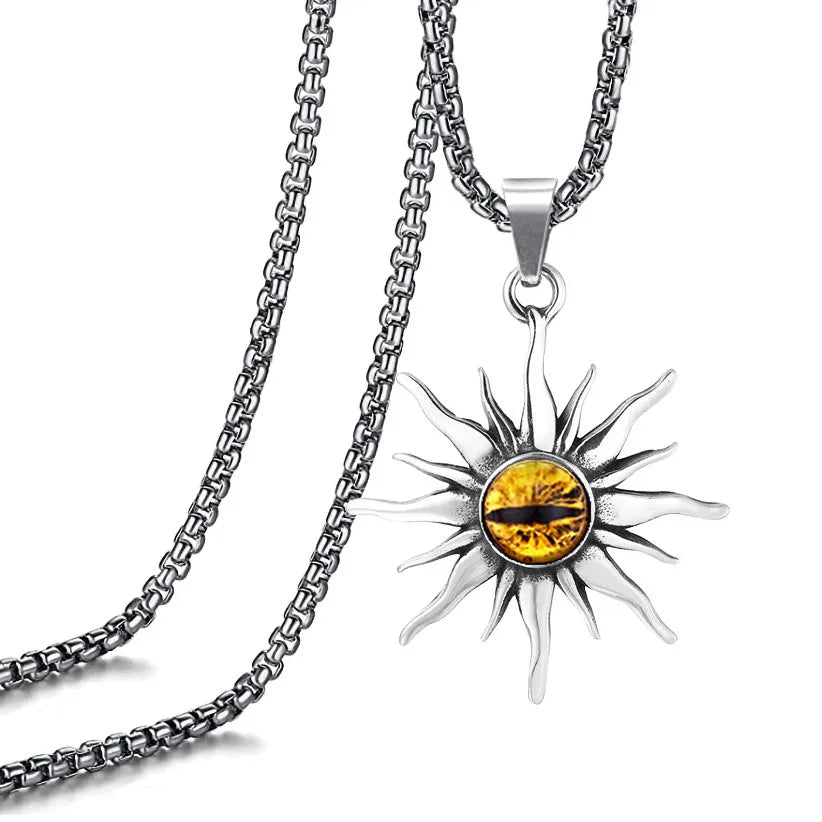 Retro Punk Cross Axe Alloy Titanium Steel Iron Plating Men's Pendant Necklace Men Pendant Necklaces