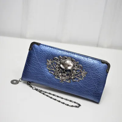 unisex small all seasons pu leather solid color punk square zipper clutch bag