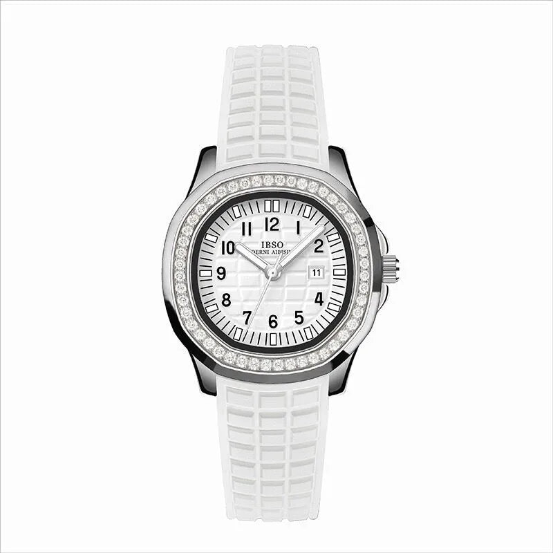 Casual Simple Style Commute Round Rectangle Buckle Quartz Watch