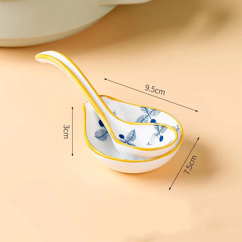 Casual Classical Lattice Flower ceramics Tableware 1 Piece 1 Set