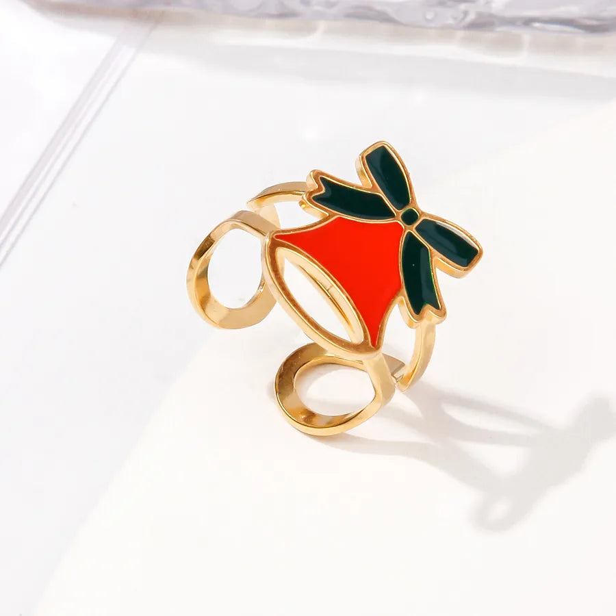 Stainless Steel Halloween Christmas Ring Fashion Universal Design Open Monster Ring Jewelry Cartoon Figures Pattern