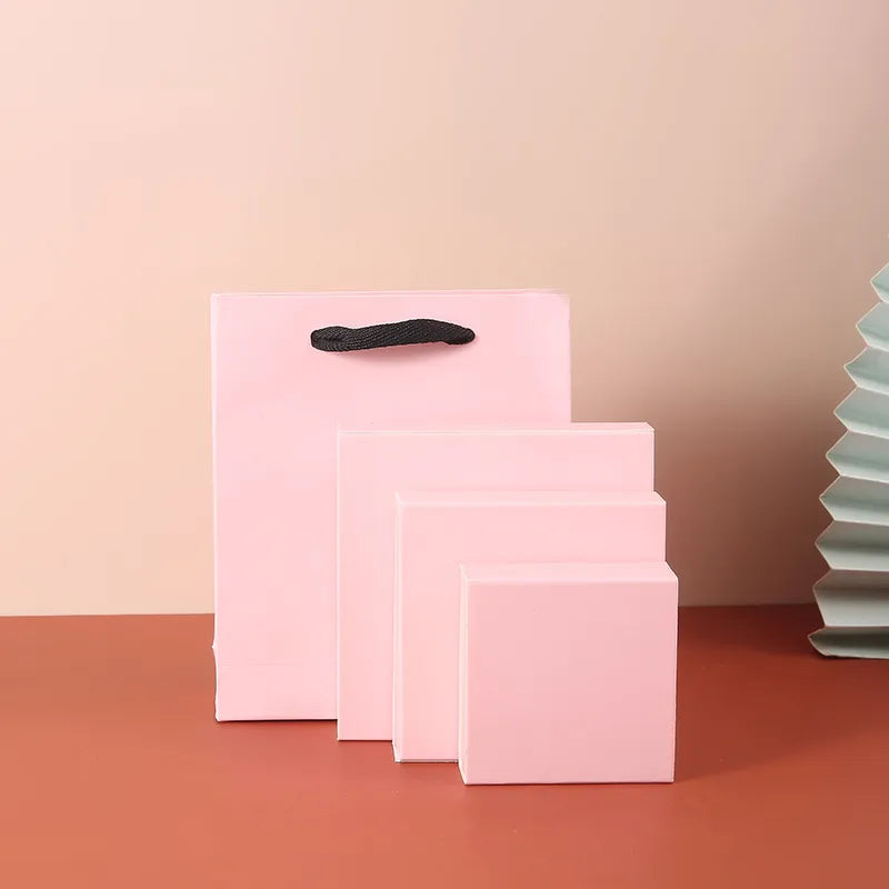 simple style solid color paper jewelry packaging bags