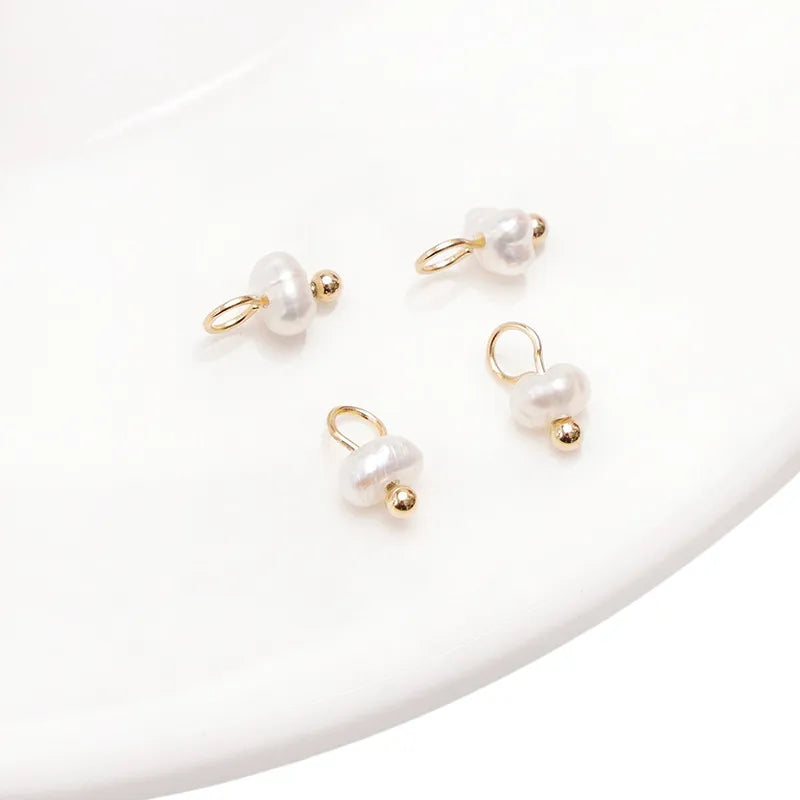 Handmade Natural Stone Pendant Beads Small Drop Earrings Bracelet Necklace Weaving Material Accessories Simple Style Jewelry