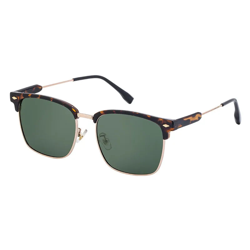 Casual Streetwear Solid Color Tac Square Full Frame Men's Sunglasses