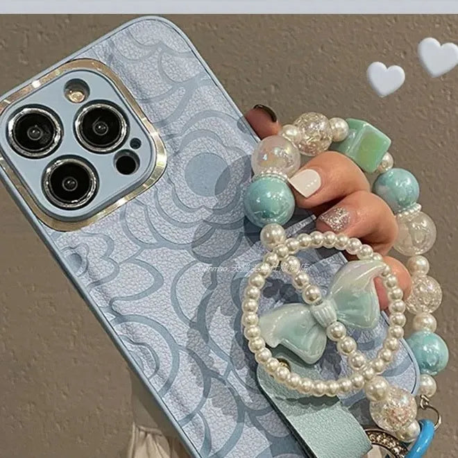 Pu Leather Flower Elegant Sweet Phone Cases Phone Accessories