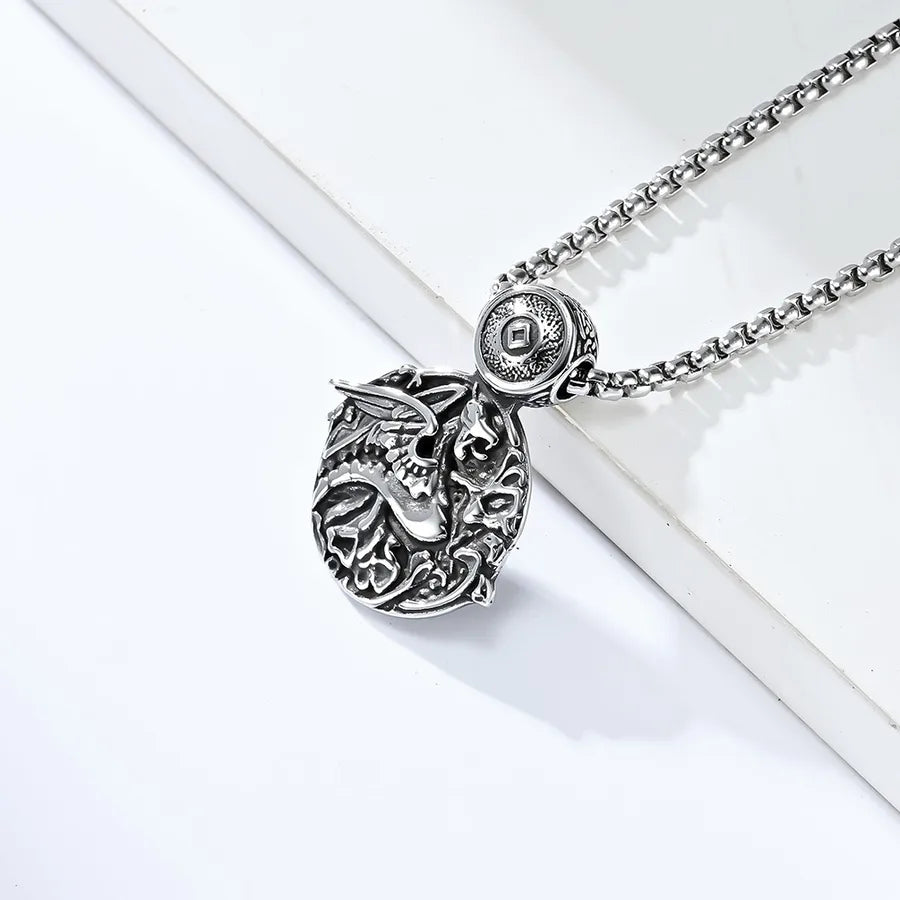 IG Style Gothic Cool Style Dragon 304 Stainless Steel Men's Pendant Necklace