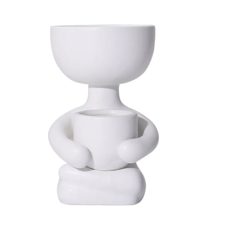 classic style solid color ceramics vase artificial decorations