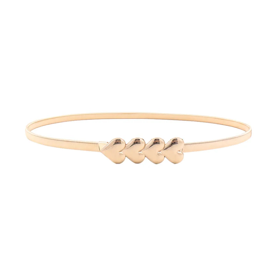 fashion geometric heart shape metal women's chain belts