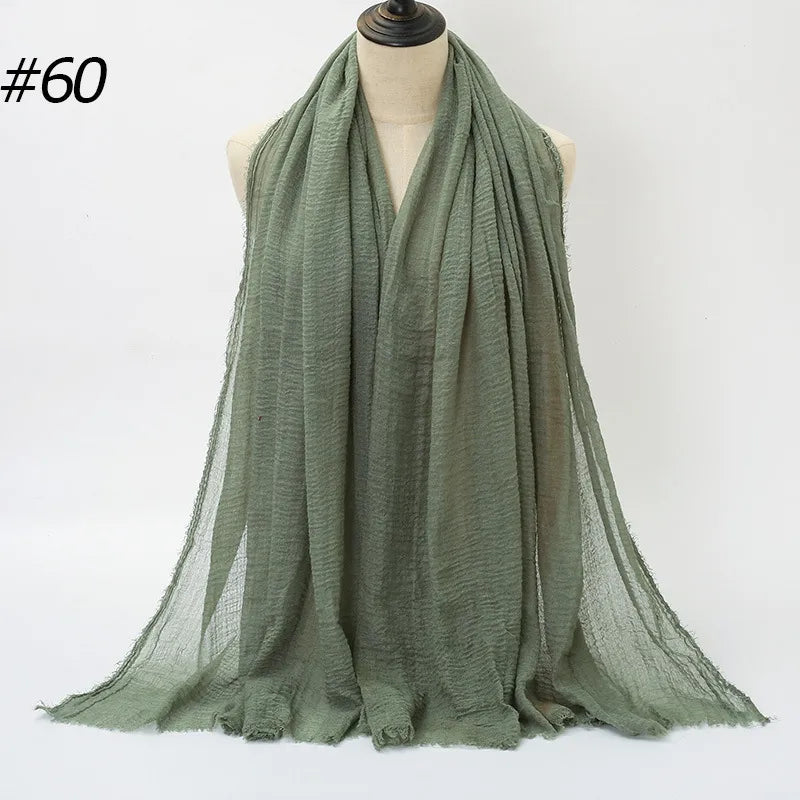 fashion solid color cotton pashmina scarves