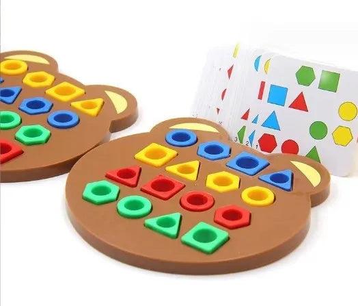 building toys triangle circle bear plastic toys