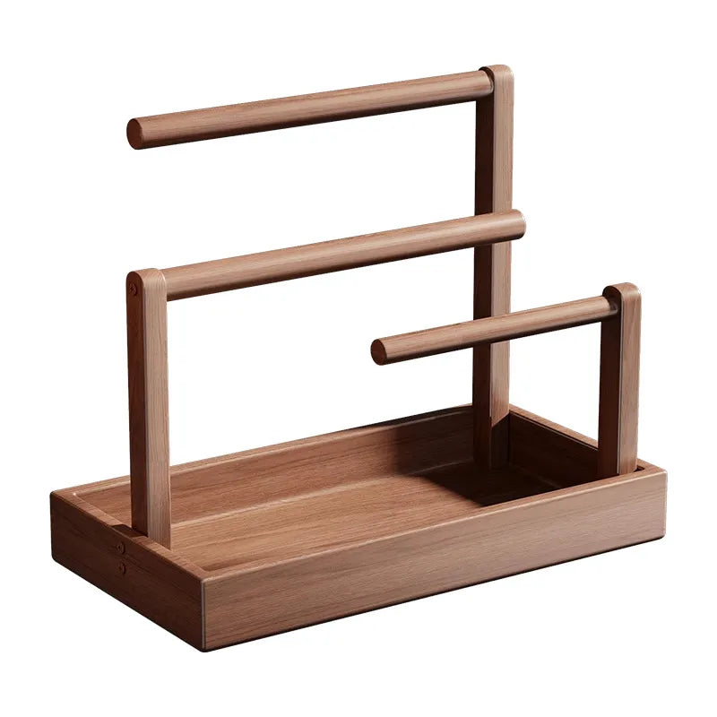 Crystal Bracelet Display Stand Jewelry Holder Wooden Material High-End Style Bracelet Storage Organizer Box For Desktop