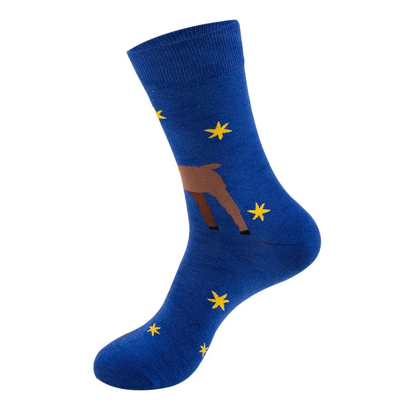 Christmas Cute Modern Style Unisex Christmas Tree Gingerbread Snowman Cotton Polyester Ankle Socks A Pair