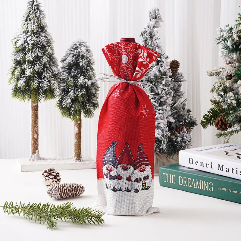 christmas fashion santa claus cloth banquet tableware