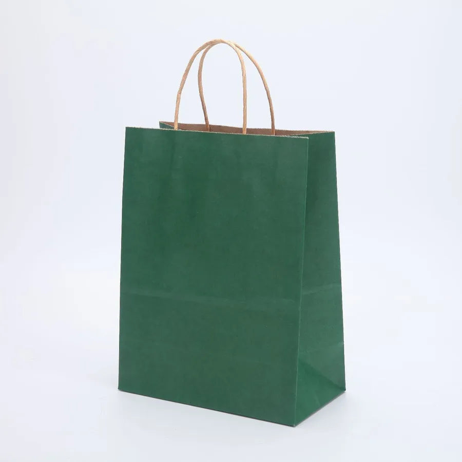 Hand-held paper bag spot Square bottom Kraft paper bag take-out packaging gift packaging bag color shopping bag