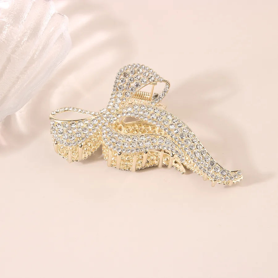 simple style New style sunflower tulip grain imitation pearl alloy inlay rhinestones hair claws