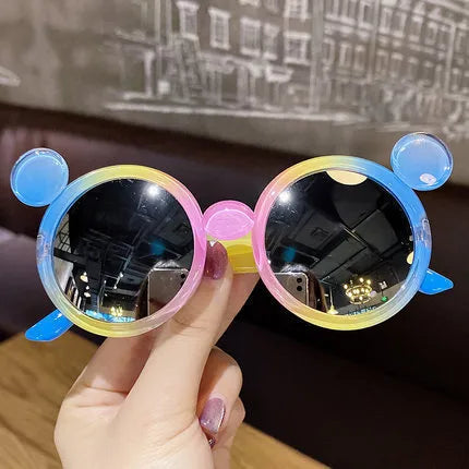 Little Red Book children's sunglasses cute princess gradient cartoon men's and women's sunglasses children's colorful sun protection sun shade trendy glasses