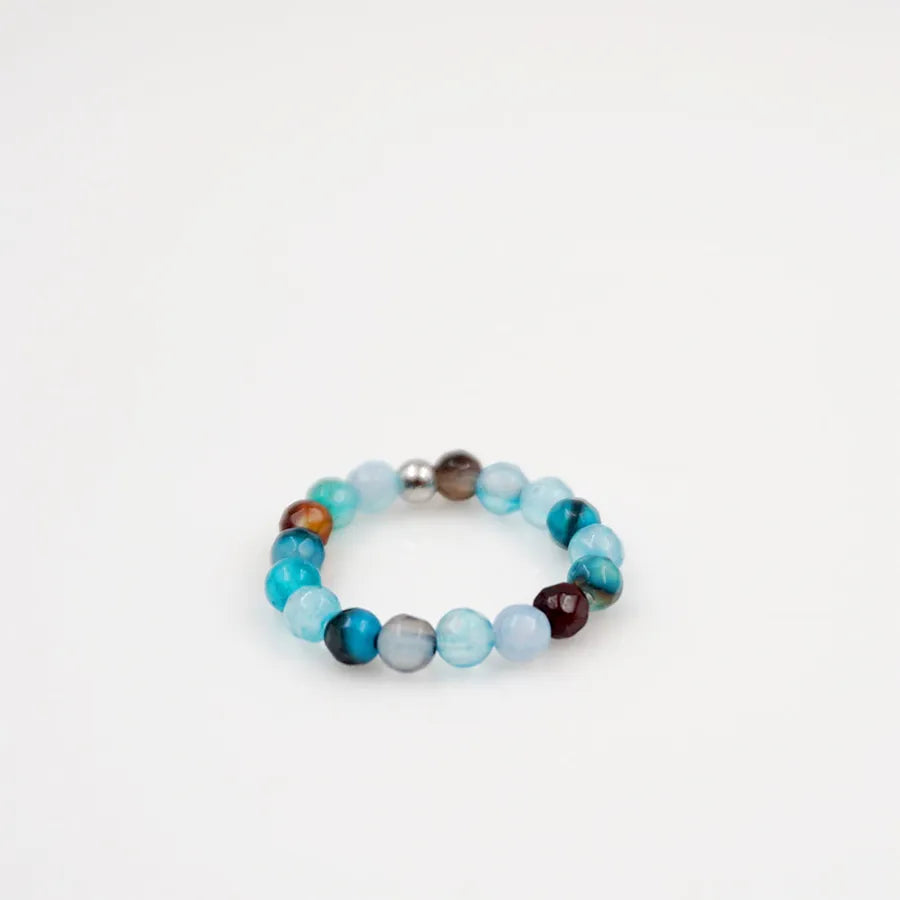 Casual Sweet Artistic Round natural stone Rings In Bulk