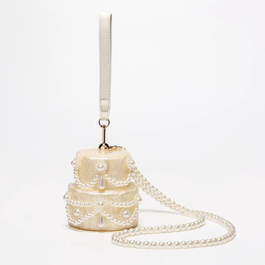 Arylic Heart Shape Bow Knot Square Oval Evening Bags