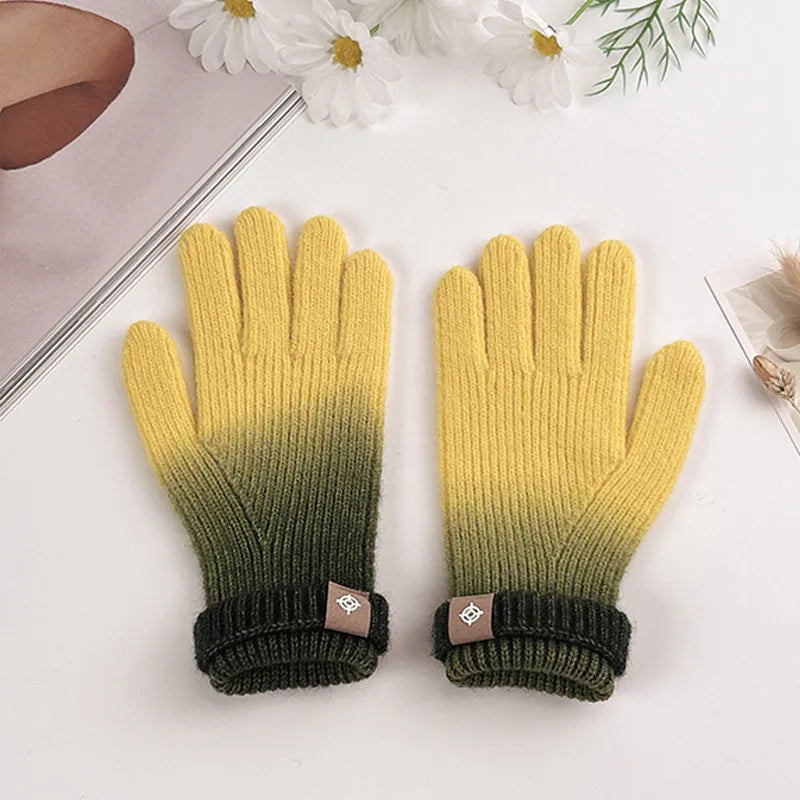 women's elegant gradient color gloves 1 pair