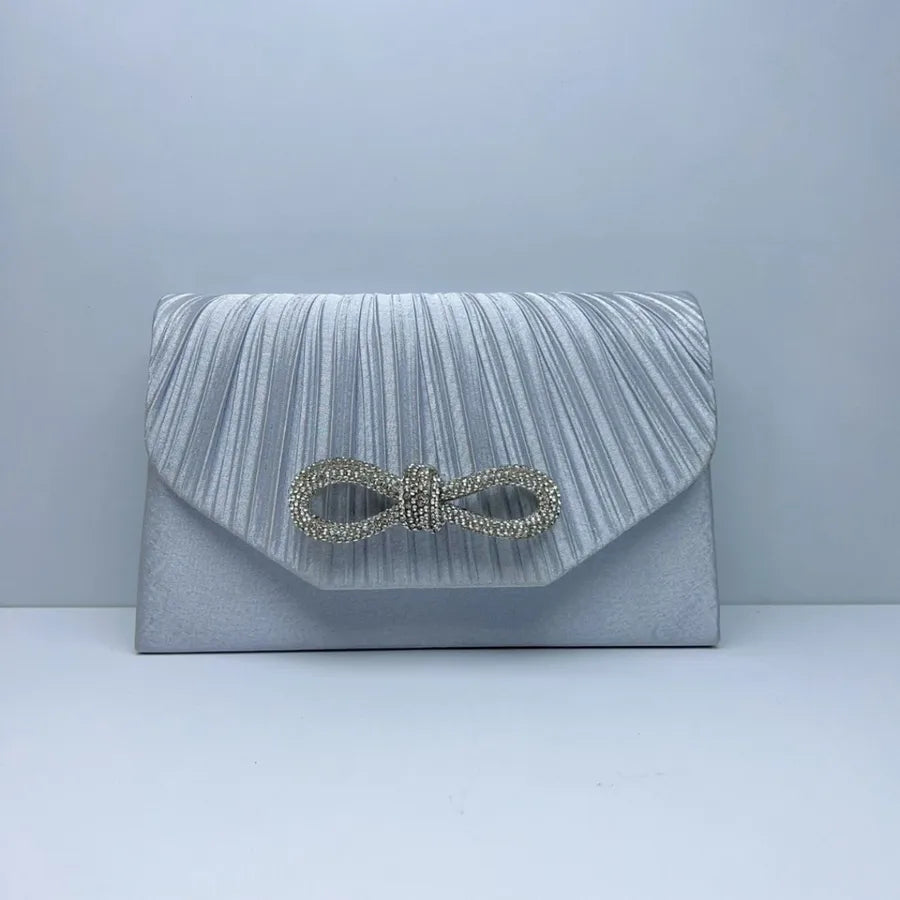 Handmade Butterfly Knot Full Drill Rhinestone Elegant Personality Clutch Bag Square Polyester Evening Bag Luxury Sensation