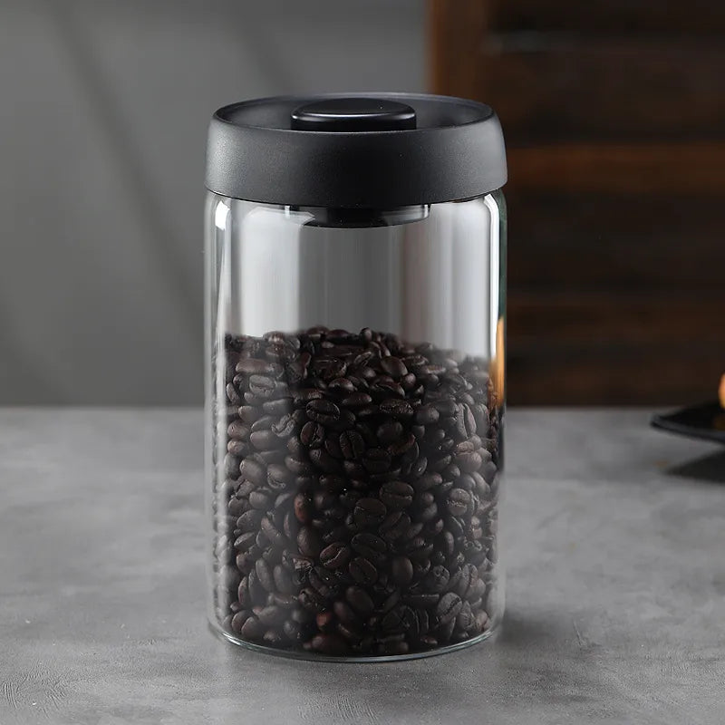 Simple Style Solid Color Glass Storage Container Box