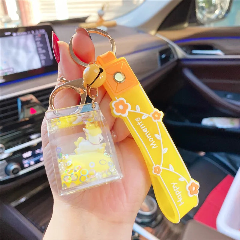 cartoon style  arylic women's bag pendant keychain